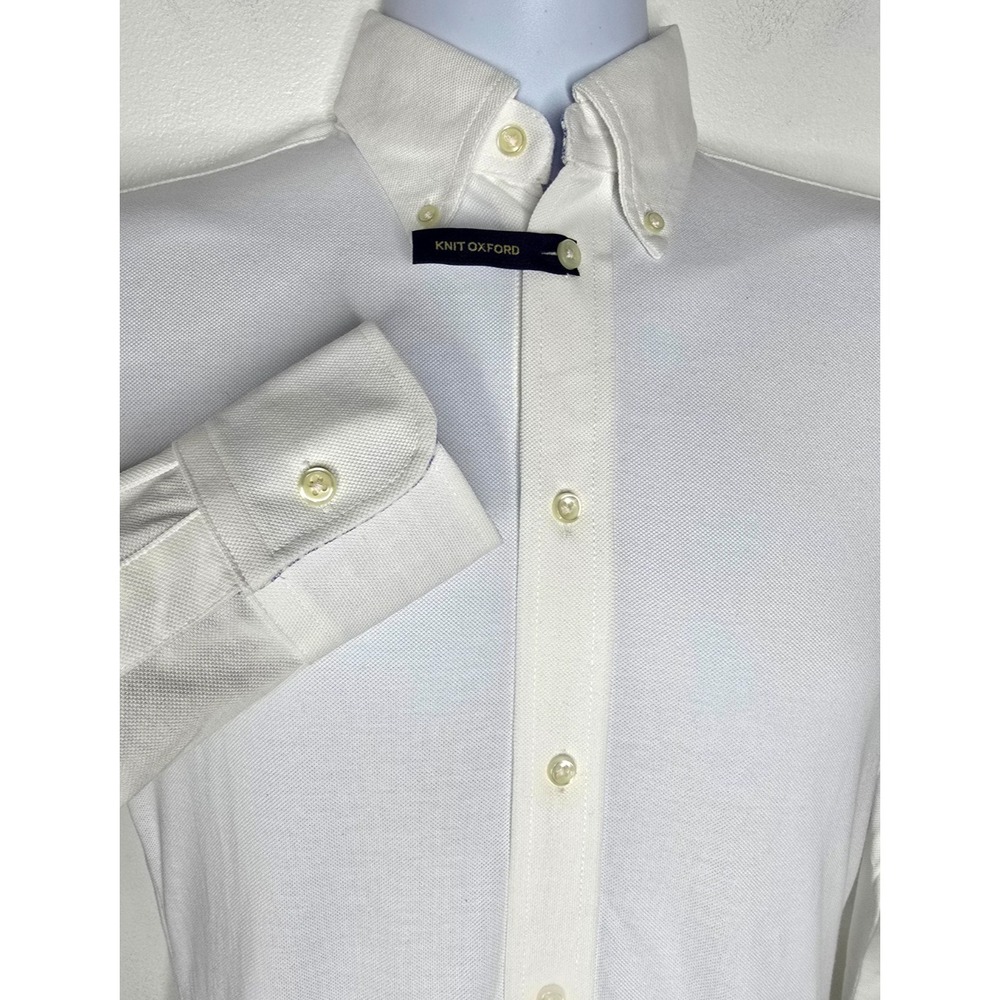 Polo Ralph Lauren Mens Button Shirt Small Knit Oxford White Long Sleeve NEW $110
